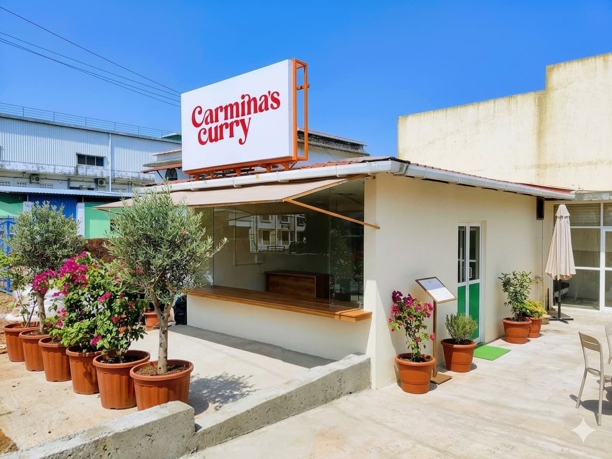 The Carmina's Curry storefront at Plot L 89, Verna Industrial Estate